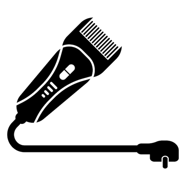 Hair cutting machine icon logo vector illustration design template