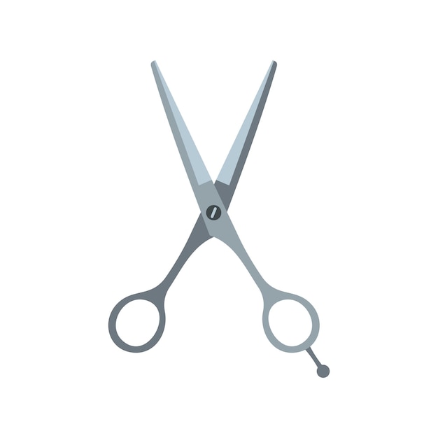 hair cutting scissors icon in flat style isolated on white background vector illustration