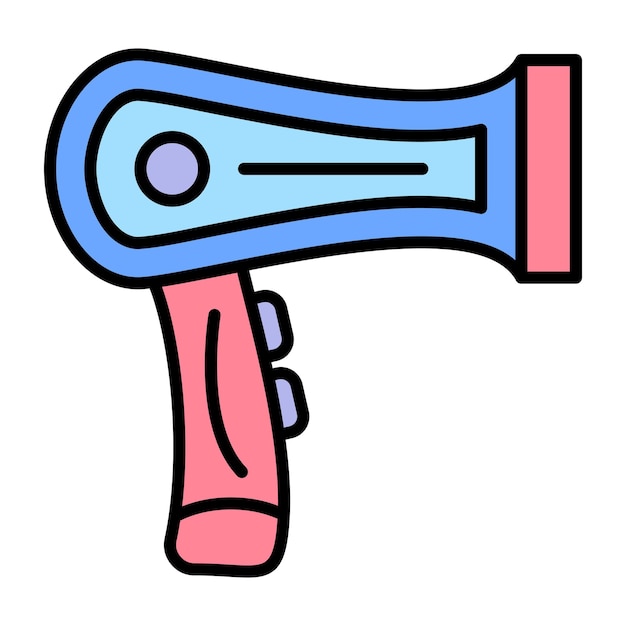 Hair Dryer Flat Illustration