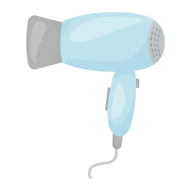 Hair dryer icon in cartoon style isolated on white background. Hairdressery symbol stock vector