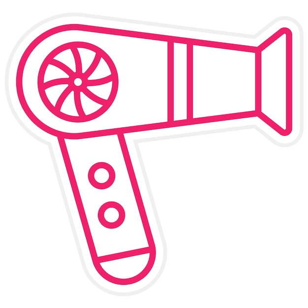 Vector hair dryer icon style