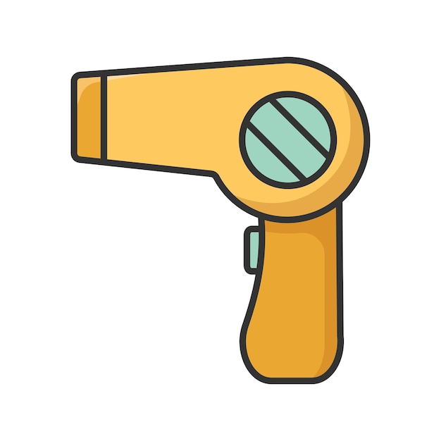 Vector hair dryer icon vector design template in white background