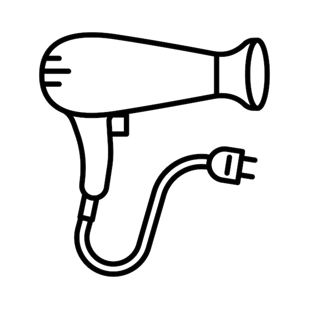 Hair dryer icon vector on trendy style for design and print