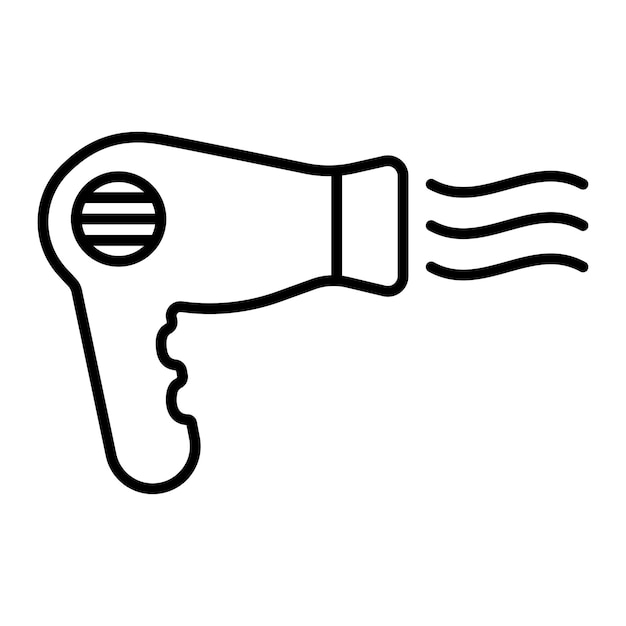 Hair dryer icon vector on trendy style for design and print