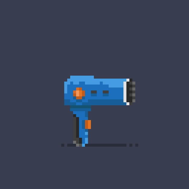 Hair dryer in pixel art style