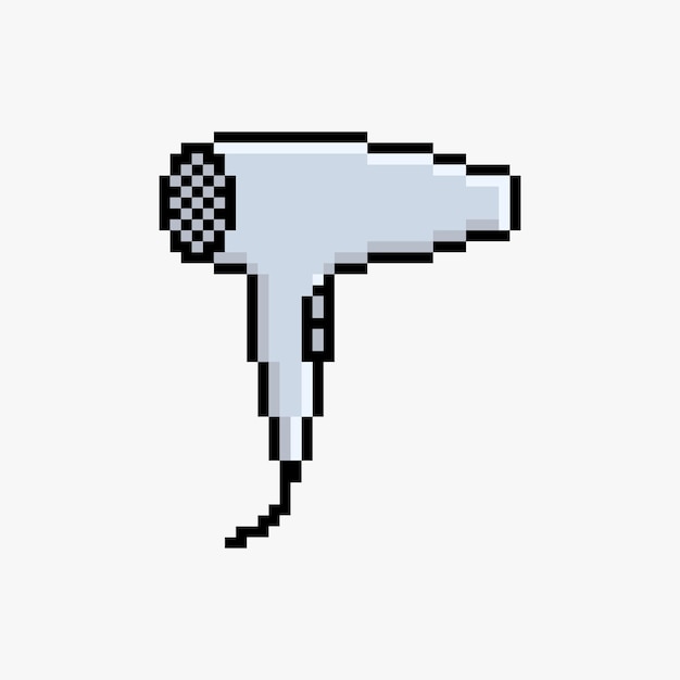 Hair dryer pixel art