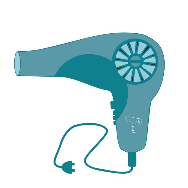 Hair dryer vector icon isolated