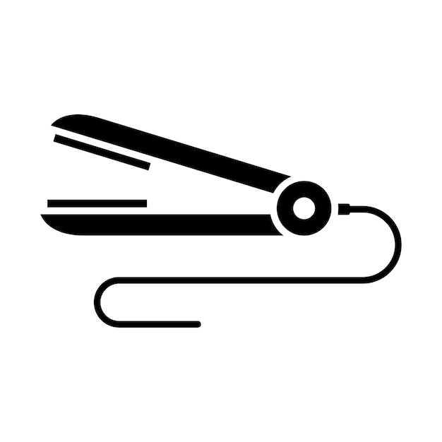 Vector hair iron icon vector design template in white background