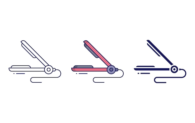 Vector hair iron vector icon