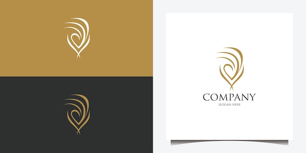 Hair logo design for salon and spa industry