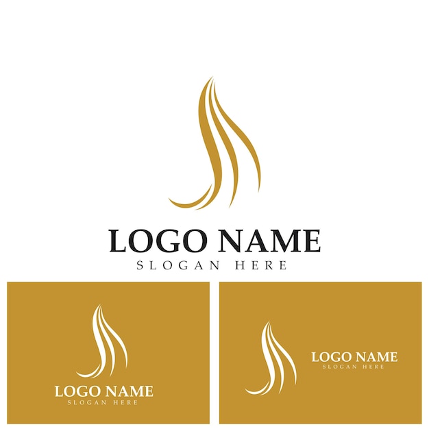 Hair logo template vector icon illustration design