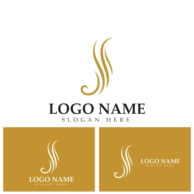 Hair logo template vector icon illustration design