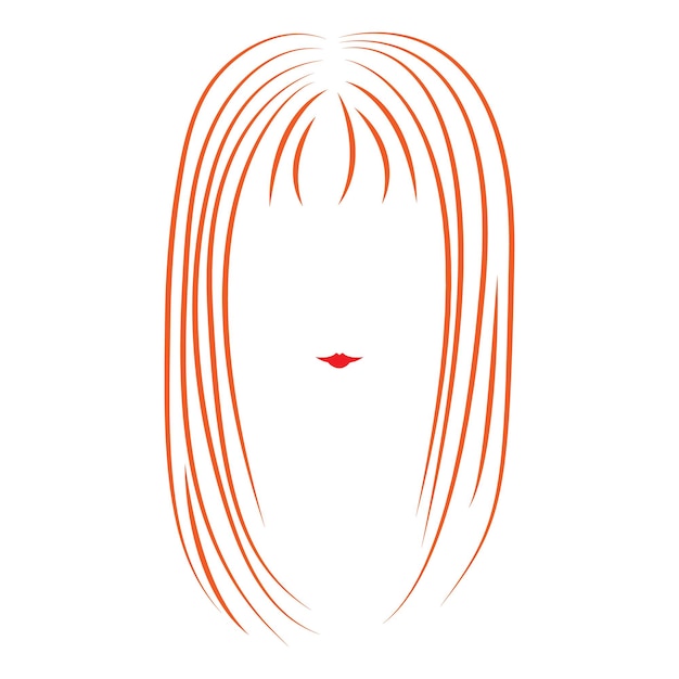 髪のロゴのベクトル図