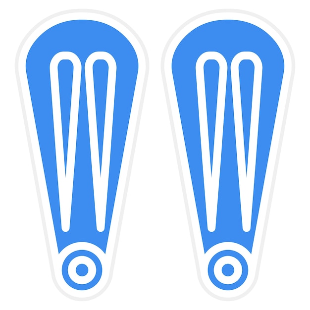 Vector hair pin icon style