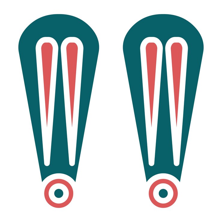 वेक्टर hair pin icon style