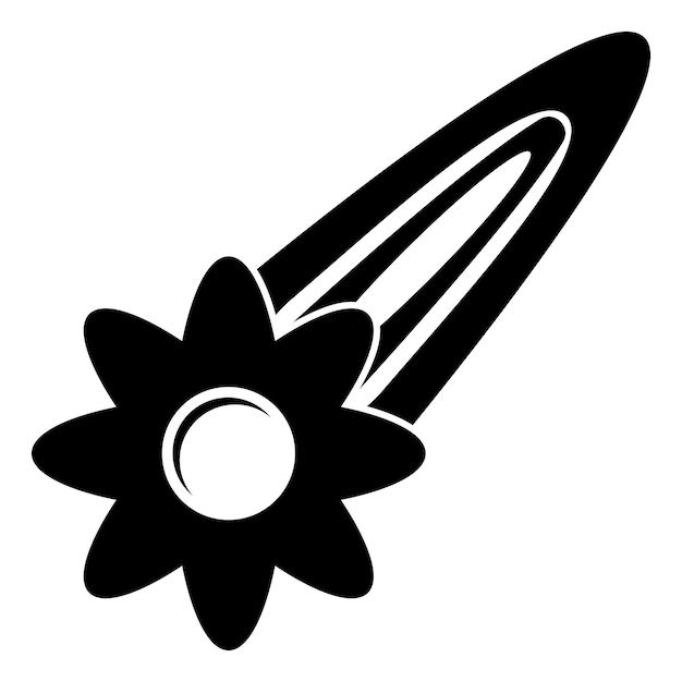 Hair pin symbol iconlogo illustration design template