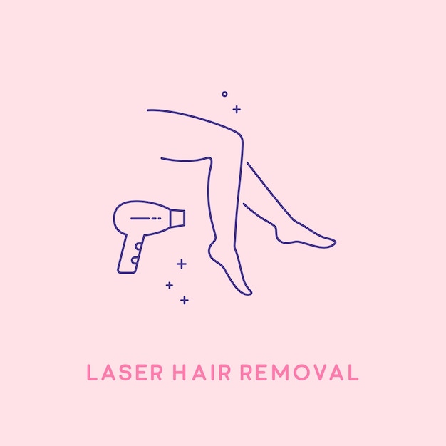 Hair removal cosmetology procedure cosmetology concept legs laser hair removal depilation