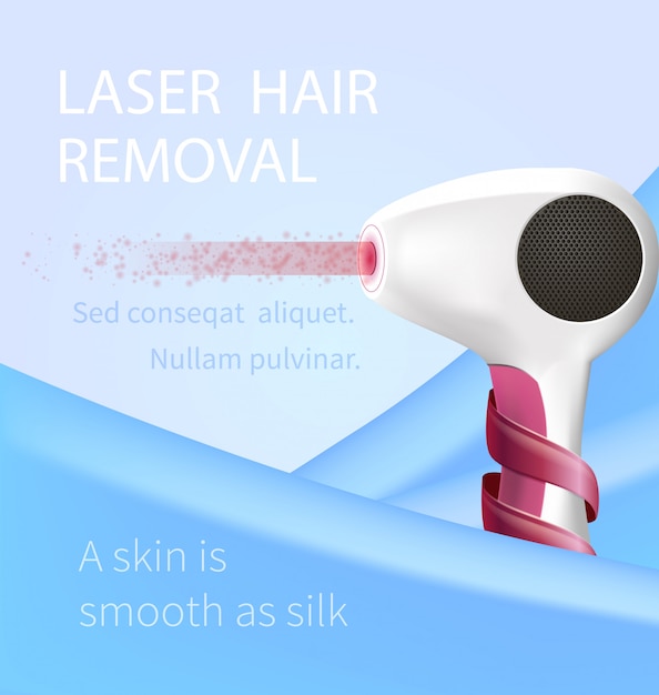 Vector hair removal with laser epilator banner