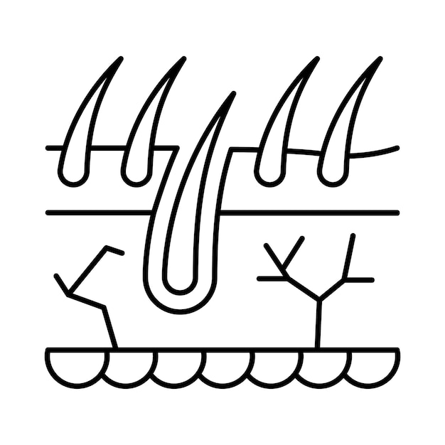 hair reseue vector outline design illustration symbol on white background eps 10 file