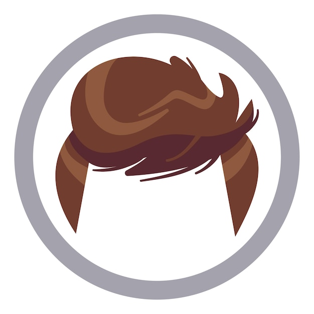 Hair round icon Male haircut color symbol