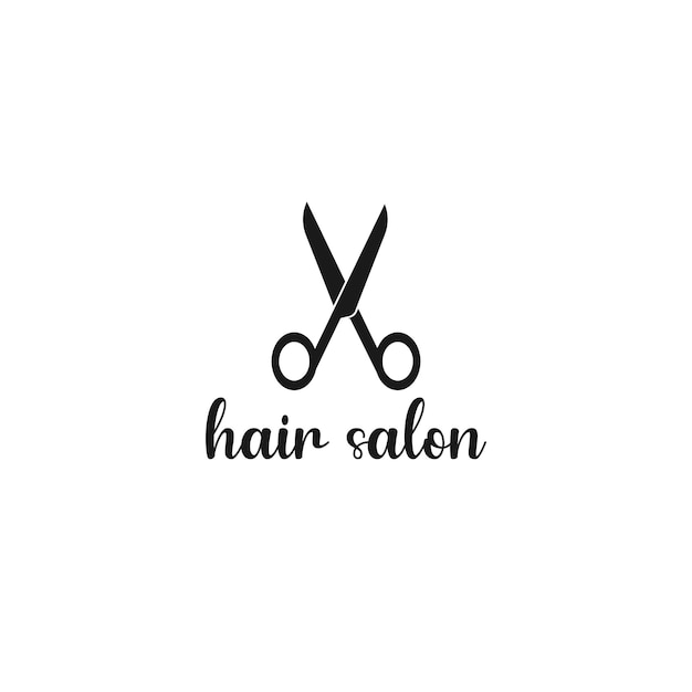 Vector hair salon logo design template