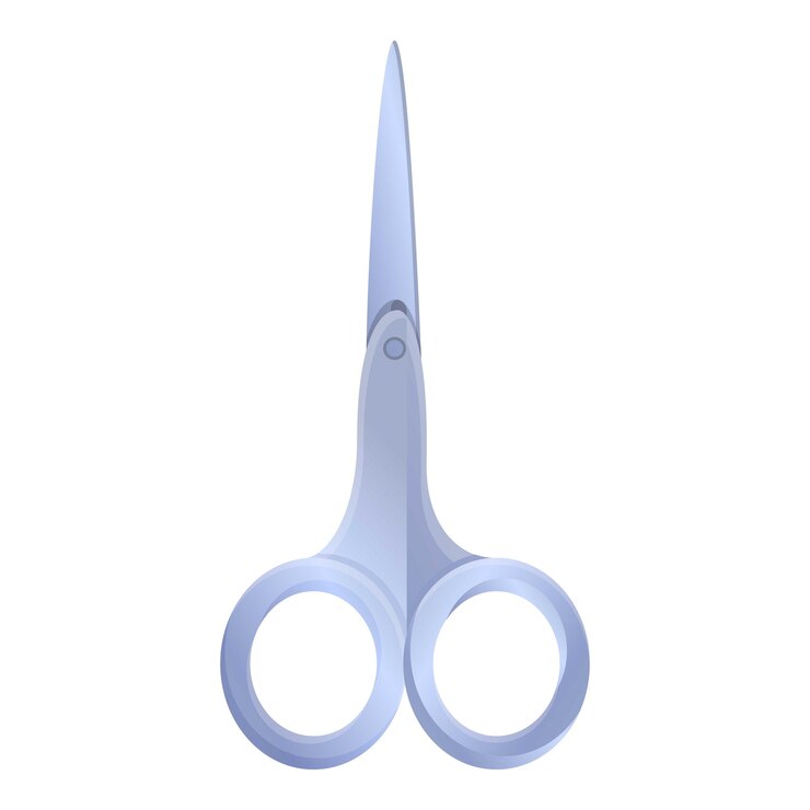 Vector hair scissors icon cartoon of hair scissors vector icon for web design isolated on white background