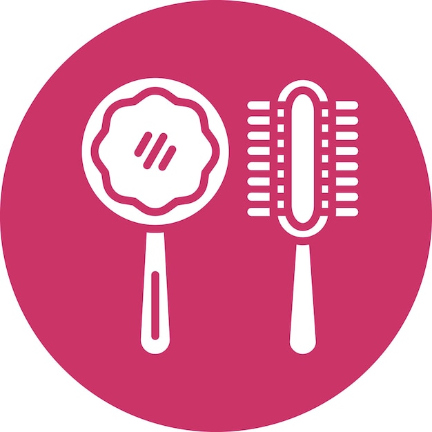 Vector hair tools icon style