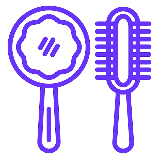 Vector hair tools icon style