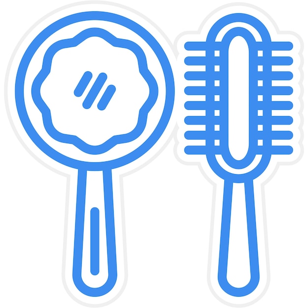 Vector hair tools icon style