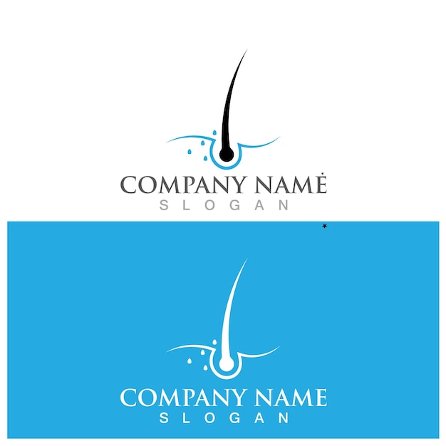 Hair treatmen logo and vector template