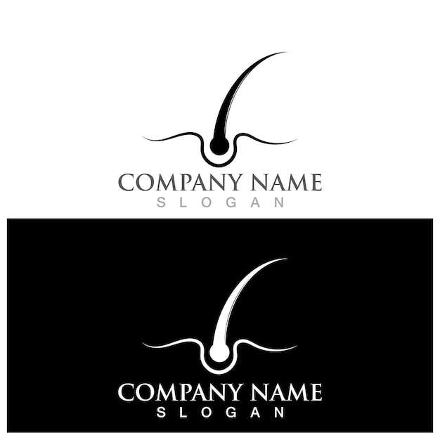 Hair treatmen logo and vector template