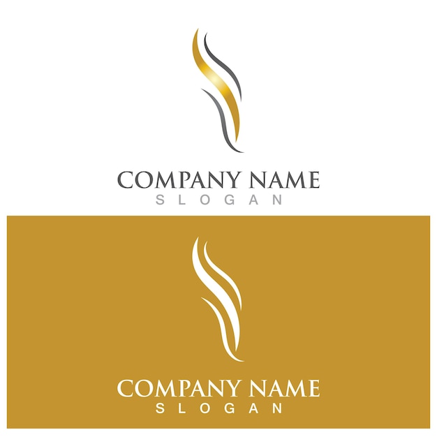 Hair treatmen logo and vector template