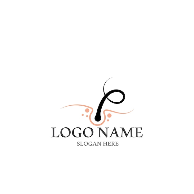 Hair treatmen logo and vector template