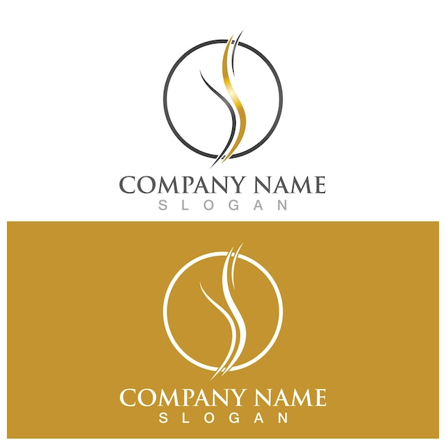 Hair treatmen logo and vector template