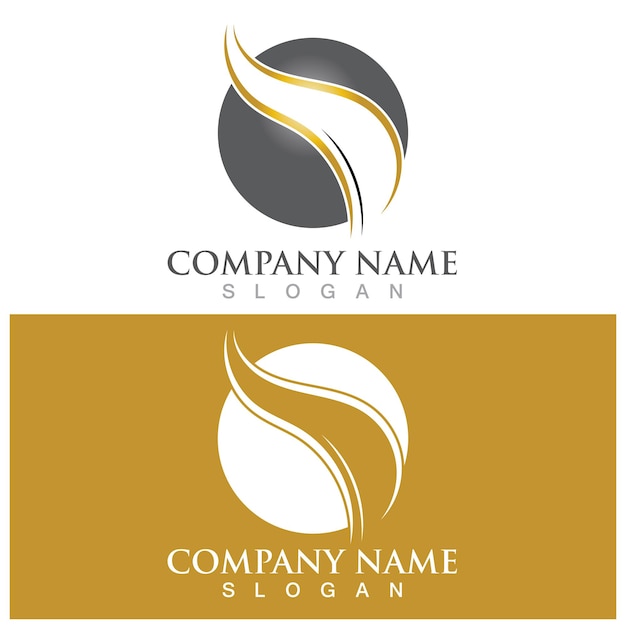 Hair treatmen logo and vector template