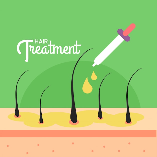 Hair treatment illustration