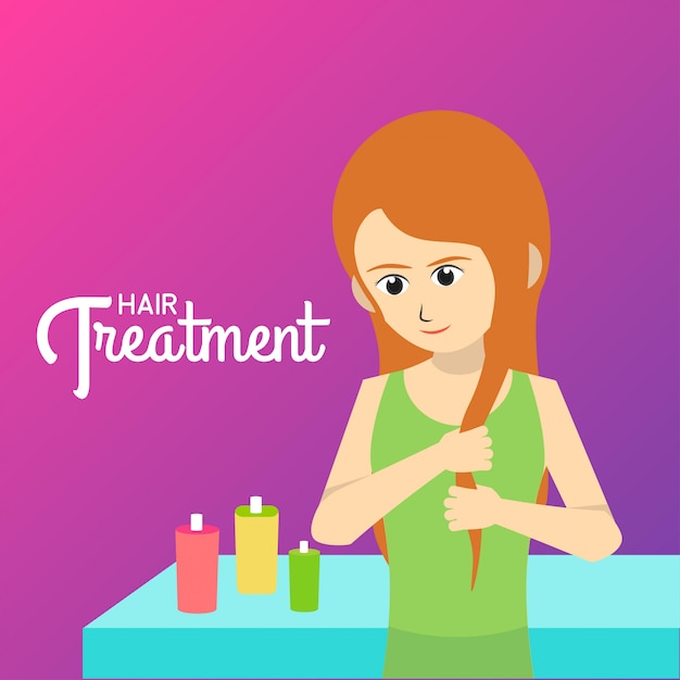 Hair treatment illustration