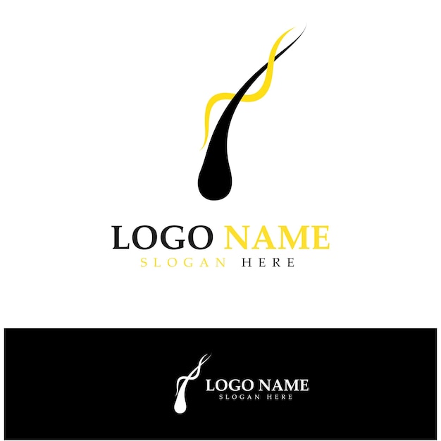 Hair treatment logo hair transplantation logoremoval logo vector image design illustration