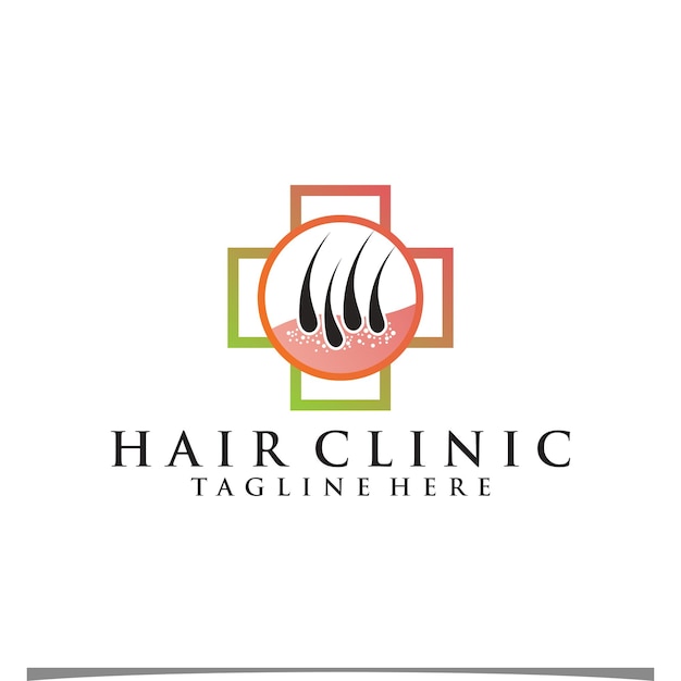 Hair treatment logo illustration design Premium Vector