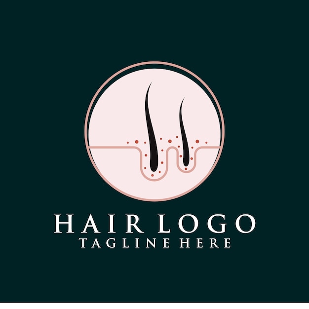 Дизайн логотипа для лечения волос Premium векторы