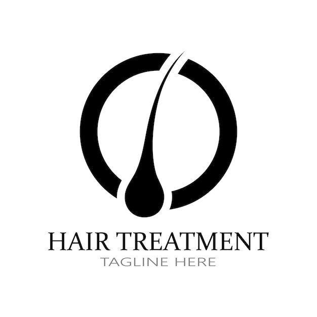 Hair treatment logo removal logo vector image design illustration