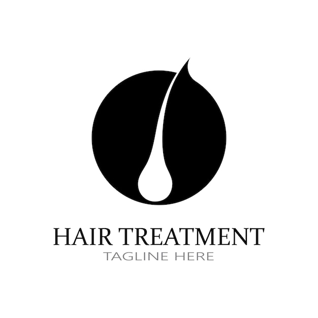 Hair treatment logo removal logo vector image design illustration