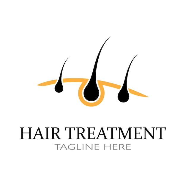 Hair treatment logo removal logo vector image design illustration