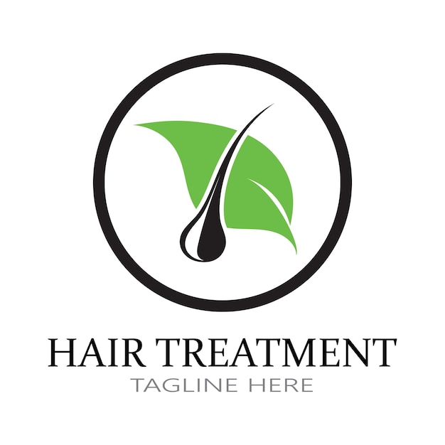 Hair treatment logo removal logo vector image design illustration