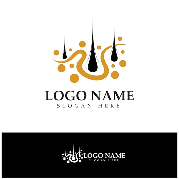 Иллюстрация дизайна векторного изображения логотипа для лечения волос