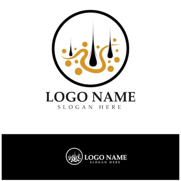 Hair treatment logo removal logo vector image design illustration