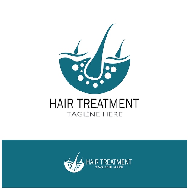 Hair treatment logo removal logo vector image design illustration