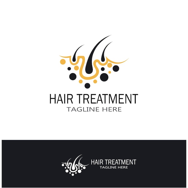 Hair treatment logo removal logo vector image design illustration