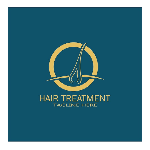 Hair treatment logo removal logo vector image design illustration