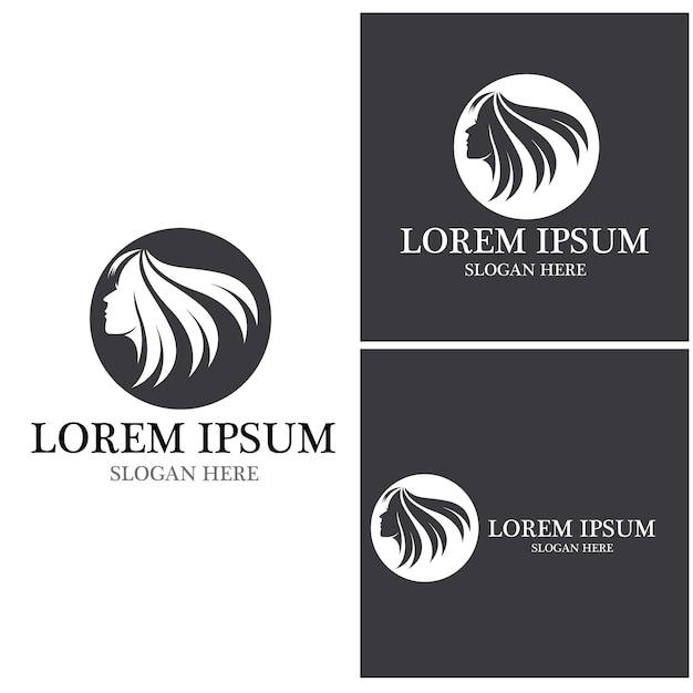 Hair treatment logo vector illustration